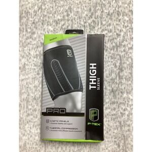 P-TEX PRO Thigh Sleeve Medium Black Thermal Compression Kinetic Panels P-TEXG200